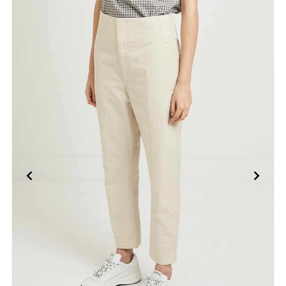 Haloah Linen Coated Trouser 34 NWT
